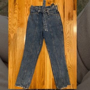 Abercrombie and Fitch tie mom jeans brand new